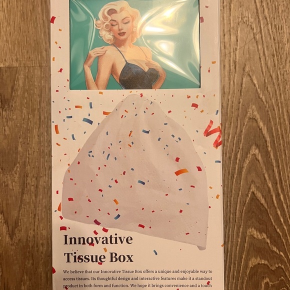 Retro Teal Decorative Tissue Box holder - Picture 2 of 3